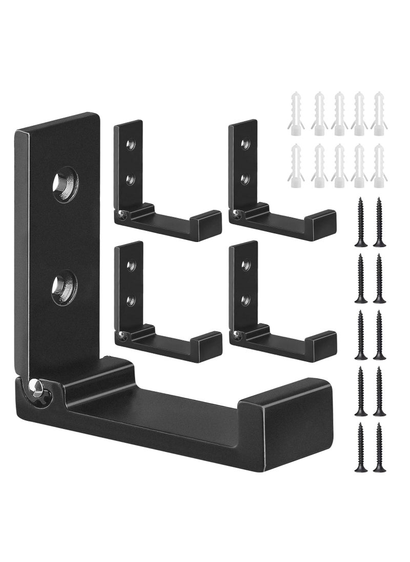 Oasisgalore Folding Wall Hooks - 5-Pack Heavy-Duty Hooks for Coats, Towels, Closet, and Headphones  - Image 1
