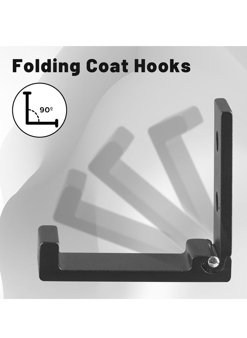 Oasisgalore Folding Wall Hooks - 5-Pack Heavy-Duty Hooks for Coats, Towels, Closet, and Headphones  - Image 5
