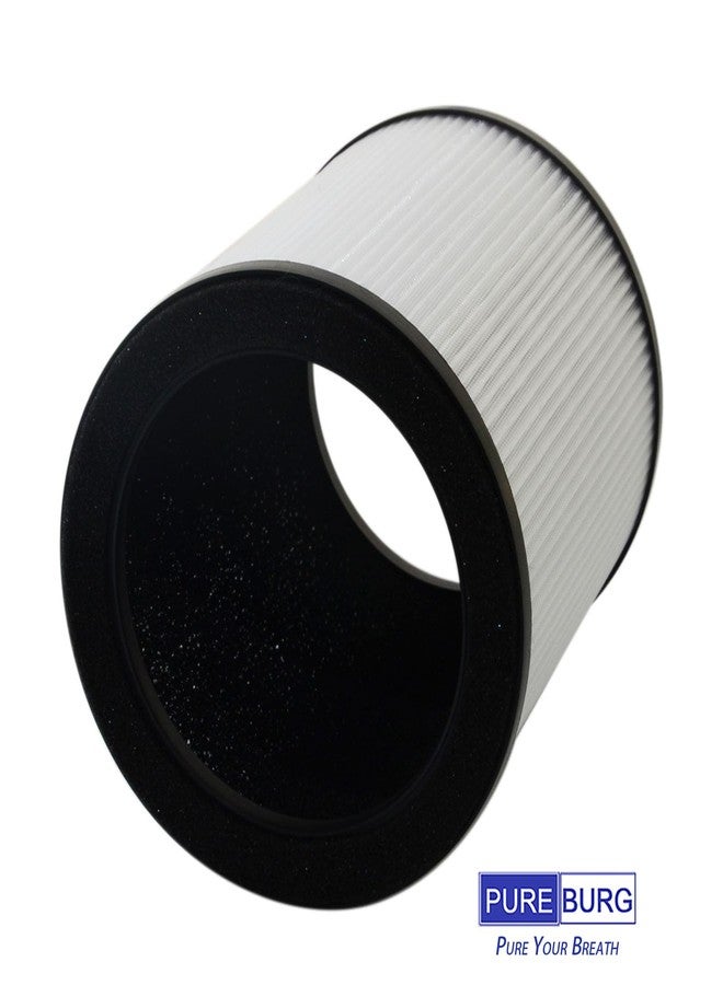 PUREBURG فلتر هيبا حقيقي بديل من بيوربيرج، متوافق مع جهاز تنقية الهواء دروياب KJ80، رقم القطعة AF3080، فلتر H13 ثلاثي المراحل، كربون نشط عالي الكفاءة، 2 في 1 لتنقية الهواء من الغبار والمركبات العضوية المتطايرة، عبوة من قطعتين - Image 2
