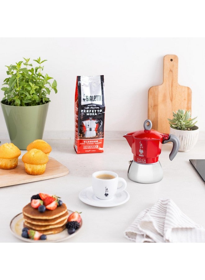 BIALeTTI بيالتي - موكا إندكشن، وعاء موكا، مناسب لجميع أنواع المواقد، 4 أكواب إسبريسو (5.7 أونصة)، أحمر - Image 5