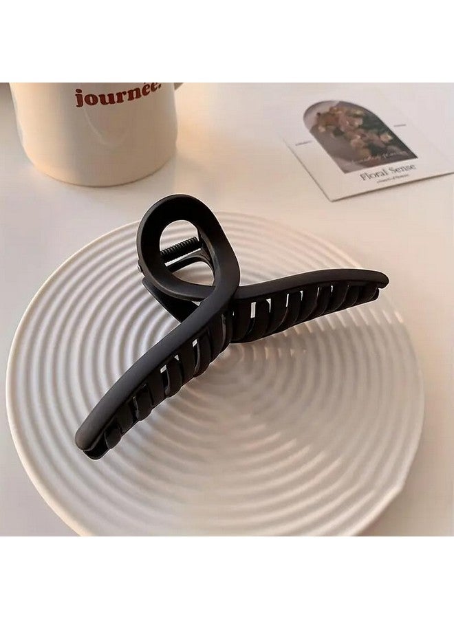 Minta 4 Elegant Minimalist Shark Clip Hair Holder - Black Plastic, Smooth Texture, Ideal for Stylish Updos & Ponytails, Stylish Hair Accessory | Minimalist Hair Clip | Smooth Texture Clip, Hair Accessories - Image 3