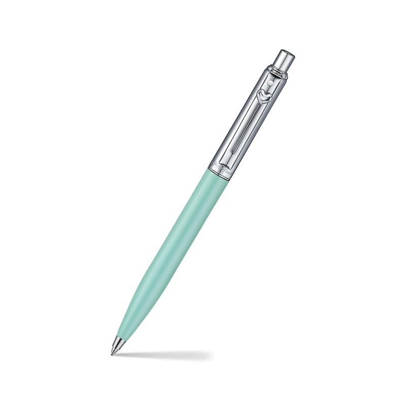 Sheaffer Sentinel Eip E321 Green Matte Finish Ballpoint Pen With Chrome-Plated Trims And Heart-Shaped Clip Emblem - Image 1