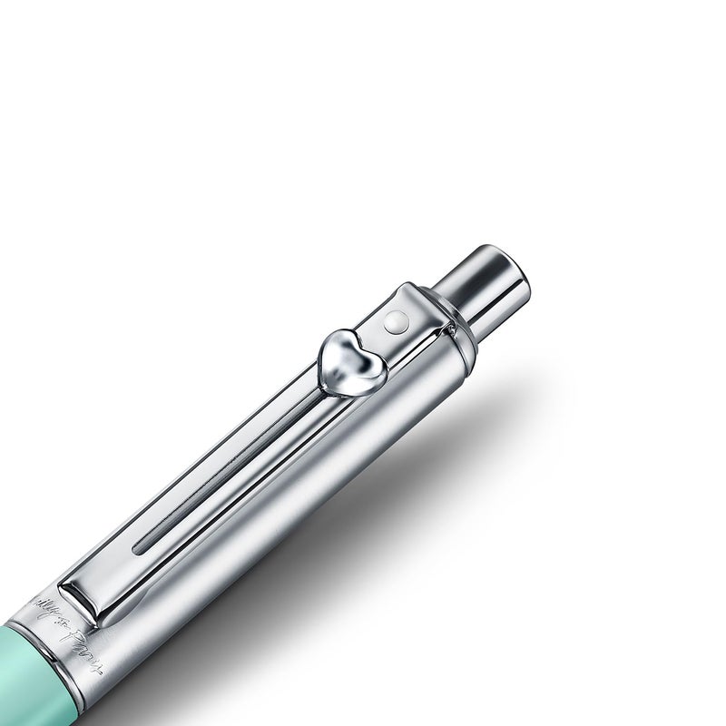Sheaffer Sentinel Eip E321 Green Matte Finish Ballpoint Pen With Chrome-Plated Trims And Heart-Shaped Clip Emblem - Image 5