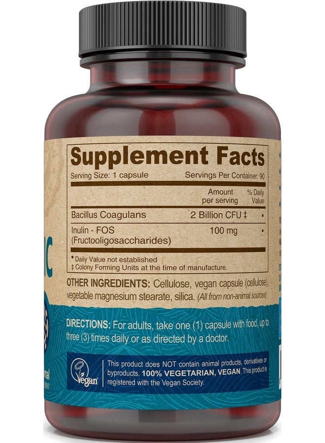 DEVA Vegan Probiotic with FOS Prebiotics Supplement - 2 Billion CFU with 100 MG of Prebiotics Per Serving for Men & Women - Non-Dairy Gluten Free - Naturally Shelf Stable - 90 Capsules - Image 3