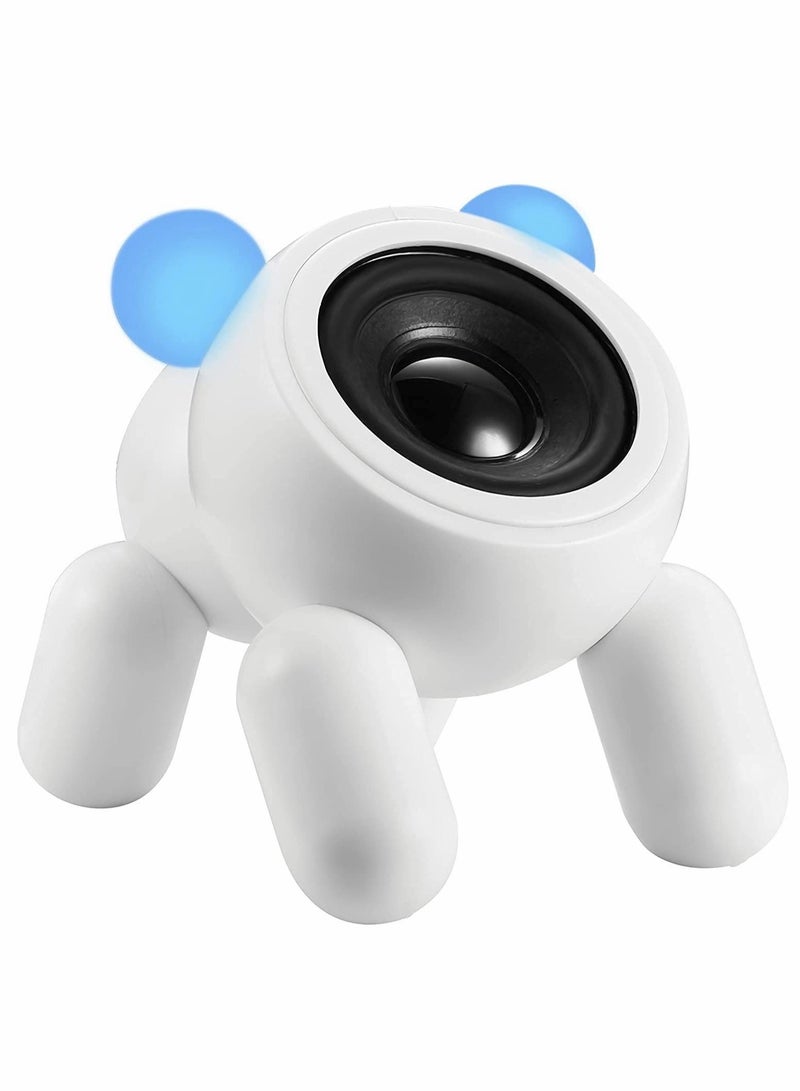 Captaintech Bluetooth Speaker, Portable Speaker Lightweight with Blue LED Light, True Wireless Speaker for Computer Smartphone Office Outdoor Travel - Image 1