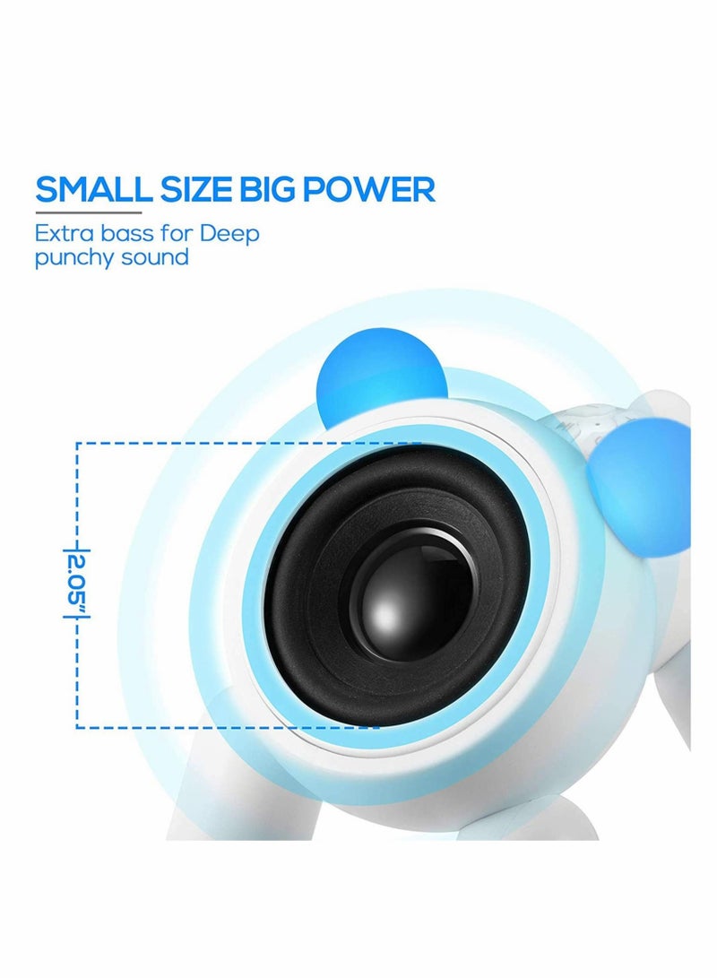 Captaintech Bluetooth Speaker, Portable Speaker Lightweight with Blue LED Light, True Wireless Speaker for Computer Smartphone Office Outdoor Travel - Image 4