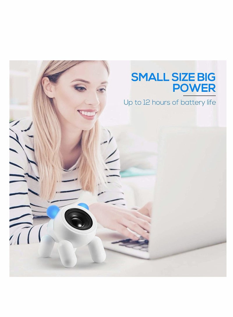 Captaintech Bluetooth Speaker, Portable Speaker Lightweight with Blue LED Light, True Wireless Speaker for Computer Smartphone Office Outdoor Travel - Image 2