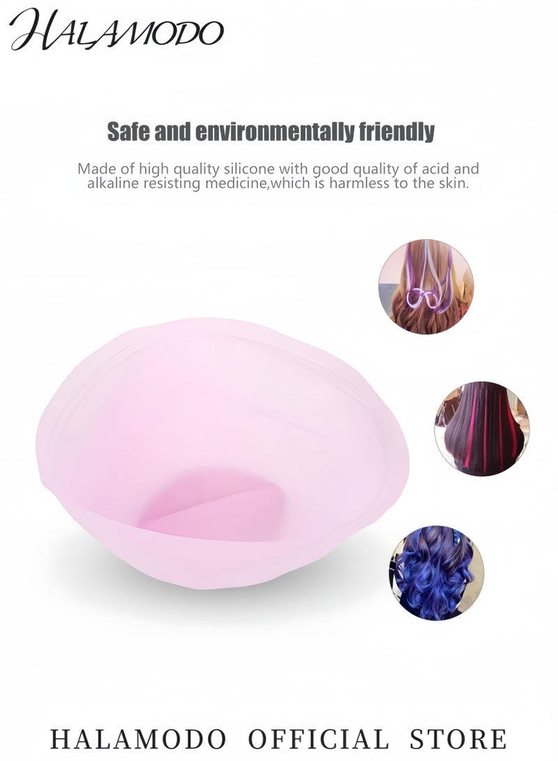 هالامودو غطاء تمييز سيليكون مثقوب مجموعة صبغ الشعر قابلة لإعادة الاستخدام أدوات تلوين مع إبر لصالونات أو صبغ الشعر المنزلي أدوات تلوين الشعر المهنية - Image 2