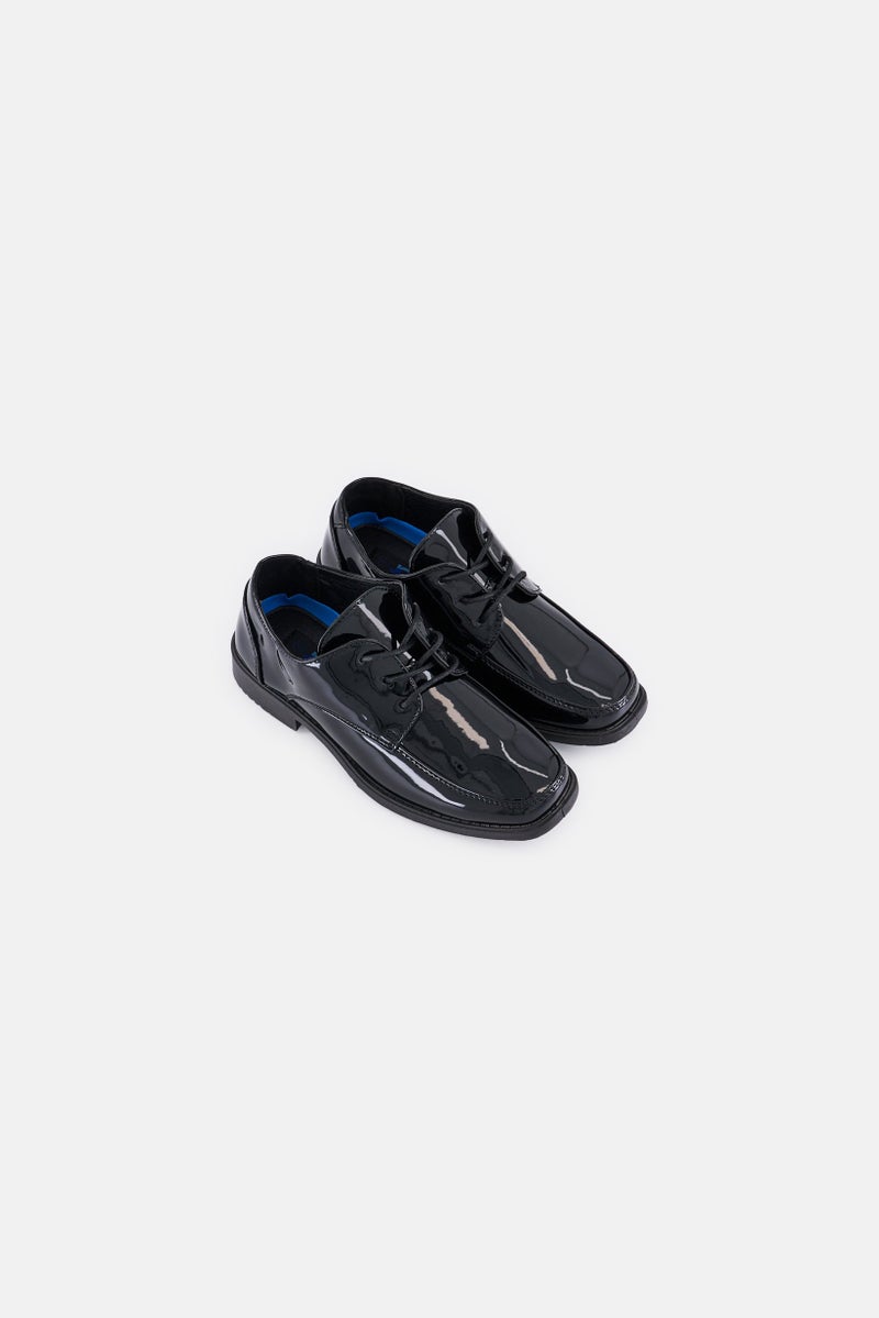Josmo Kids Boy Lace Up Casual Shoes, Black - Image 4