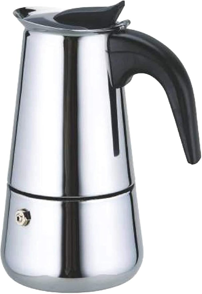 Stovetop Espresso Maker Moka Pot Percolator Italian Coffee Maker Mocha Stainless Steel Pot (200 ml / 4 Cup),