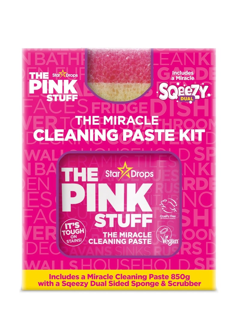 PINK STUFF The Pink Stuff Miracle Cleaning Paste - Sqeezy Scrubber Sponge 850g - Image 1