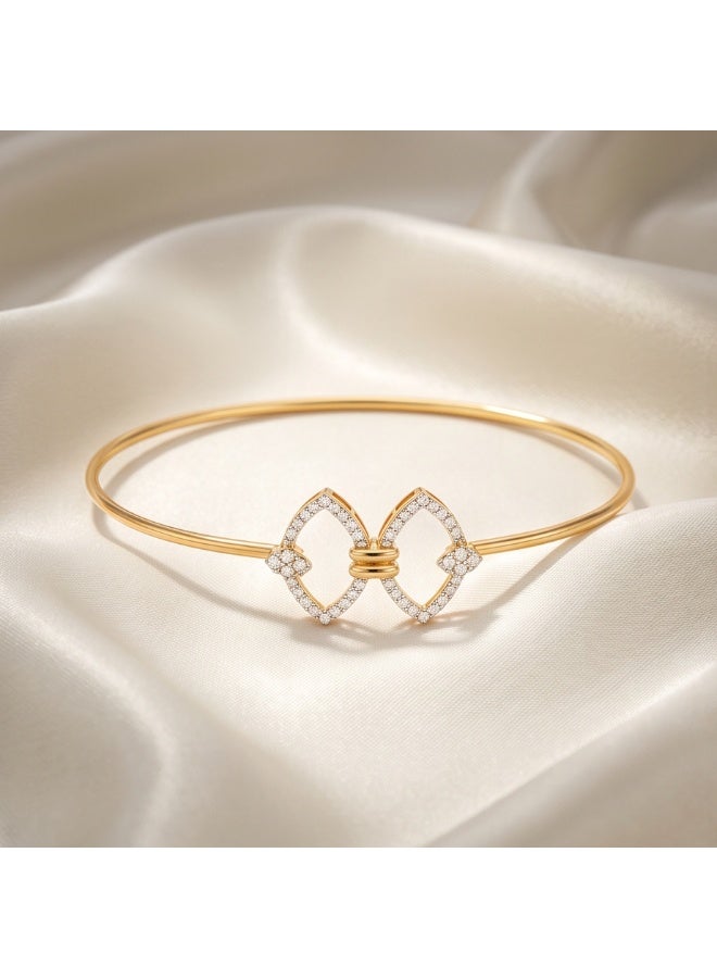 BAFLEH JEWELLERY Luxury 18K Gold Diamond Bangle Available at Bafleh Jewellery - Image 1