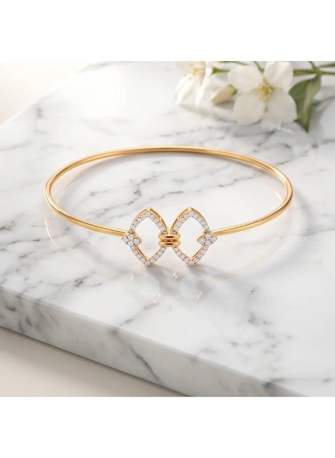 BAFLEH JEWELLERY Luxury 18K Gold Diamond Bangle Available at Bafleh Jewellery - Image 3