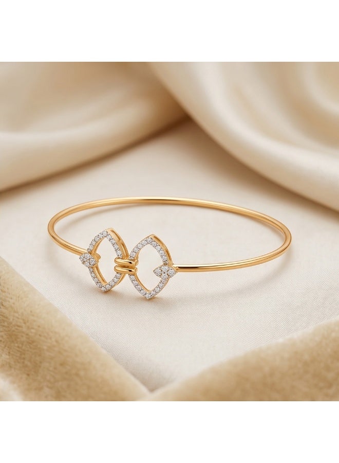 BAFLEH JEWELLERY Luxury 18K Gold Diamond Bangle Available at Bafleh Jewellery - Image 2