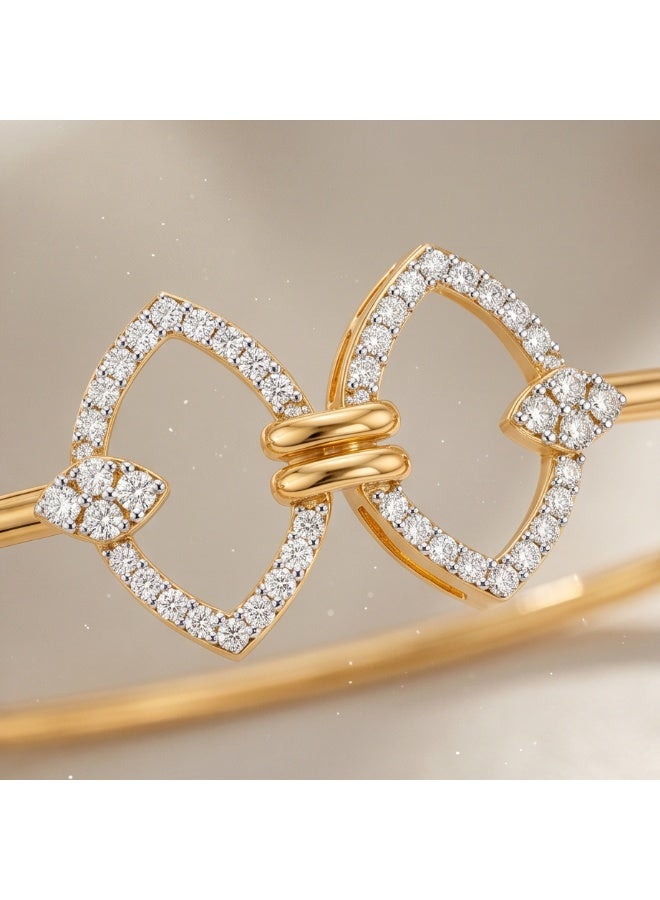BAFLEH JEWELLERY Luxury 18K Gold Diamond Bangle Available at Bafleh Jewellery - Image 4