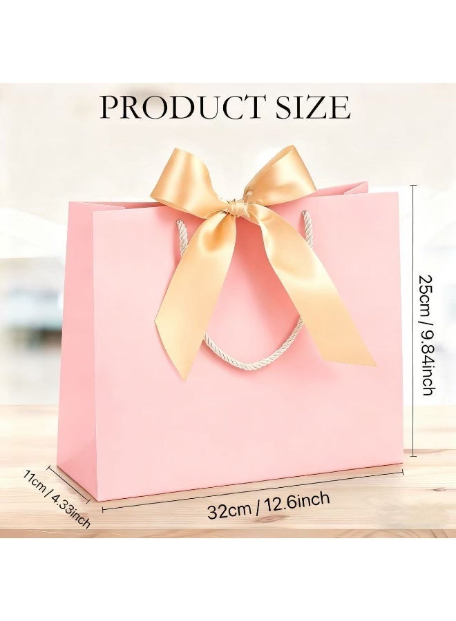 8 Pcs Gift Bags Favor Bags,with Bow Ribbon and Greeting Cards,Waterproof Colorful Paper Gift Bags, for BabyShower, Birthday, Wedding, Party, Festival,Holiday(8 Colors) - Image 4