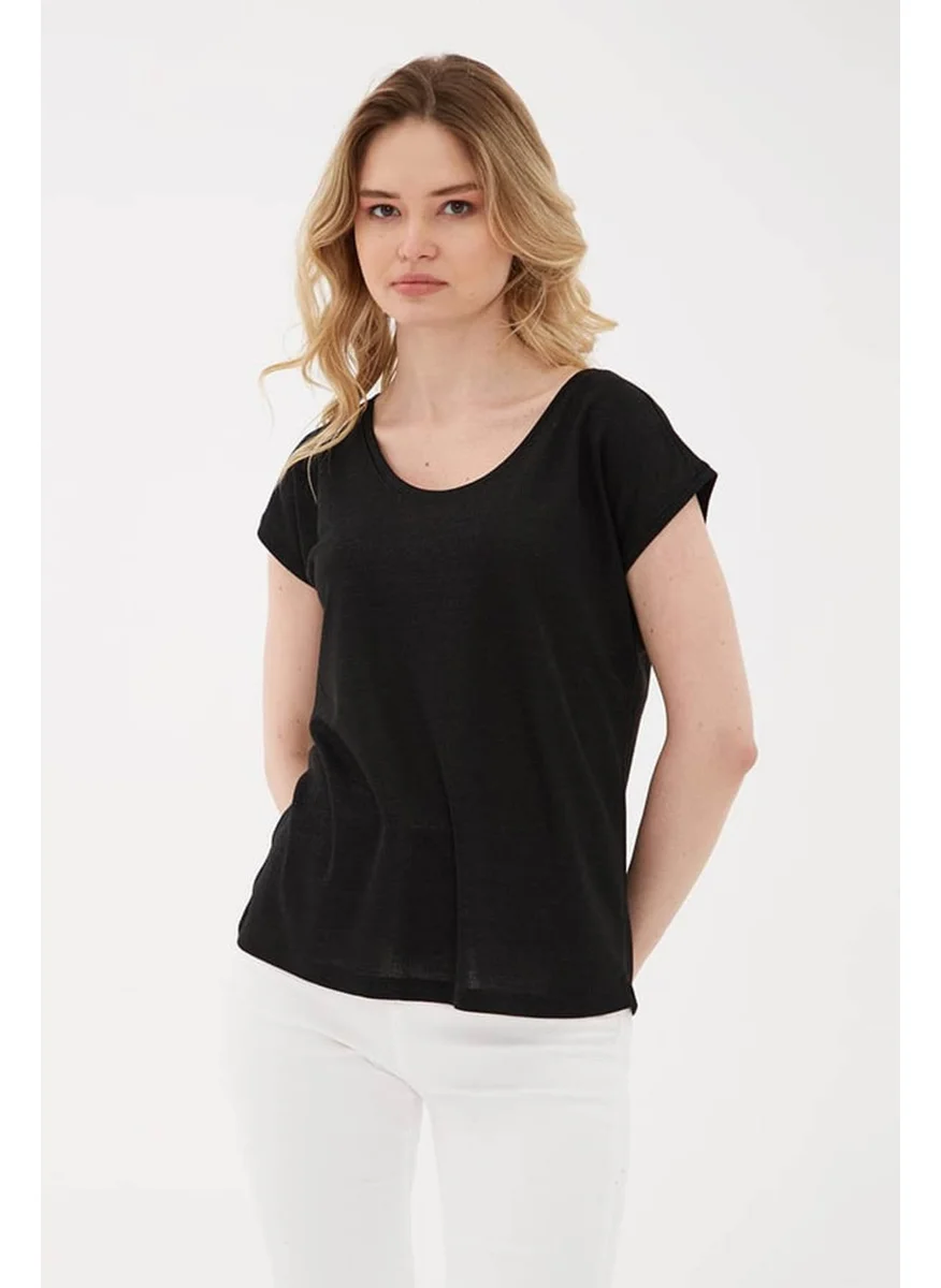 Fashion Friends Glittery Black Women's Blouse 25Y0202K1
