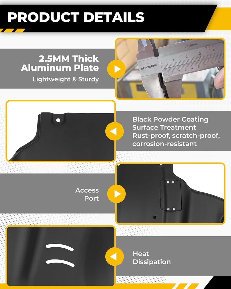 EZREXPM Rear Skid Plate for Tesla Model 3 (2017-2025) & Model Y (2020-2024) - Image 4