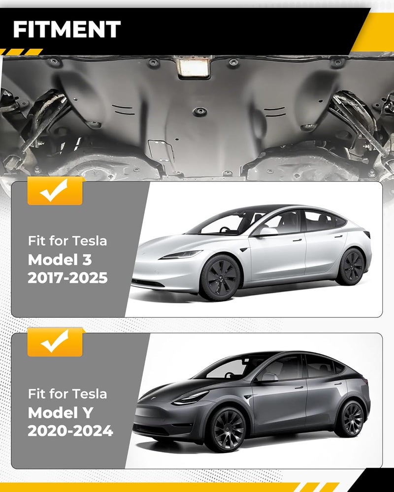EZREXPM Rear Skid Plate for Tesla Model 3 (2017-2025) & Model Y (2020-2024) - Image 2