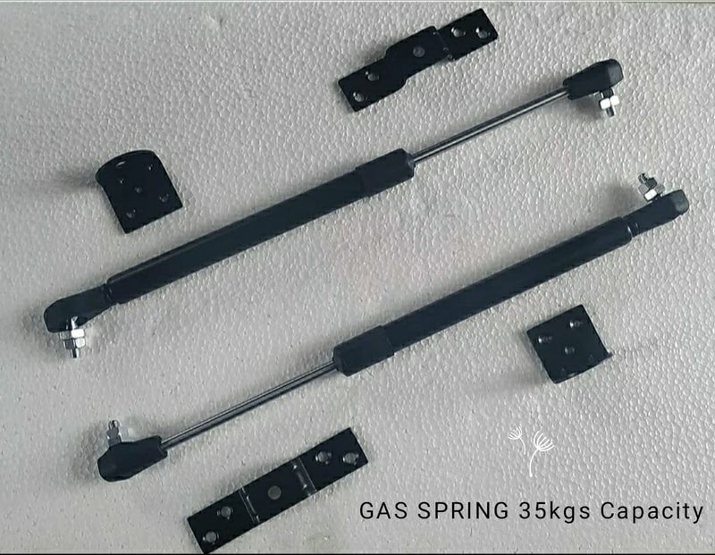 12 Inch Hydraulics Gas Spring Bed Shoker Stay Strut Pneumatic Lift Support Cabinet Hinges for 35 KGs Load Capacity Black Pack of 2  - Image 4