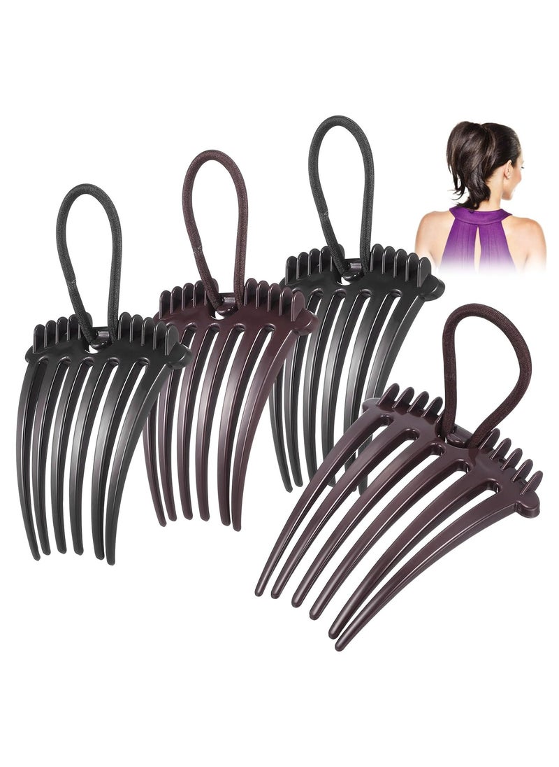 Beaupretty Beaupretty 4pcs Hair Side Combs Hair Comb Insert Comb French Twist Hair Combs Ponytail Accessories Fountain Headpiece Strong Hold Clips for Women 