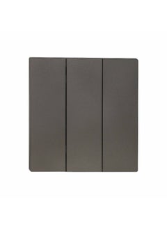 Donmarco 3 Gang 1 Way Momentary Switch – Ultra Thin Premium Plastic Material, Modern & Durable, Fire-Resistant Electric Switch, 15-Year Warranty, Wall Switch for Home and Office (Matt Grey)  - Image 1