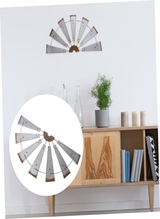DEARMAMY Half Windmill Wall Decor 15 Inch Metal Farmhouse Wall Pendant Rustic Art for Home Shop Decoration - Image 5