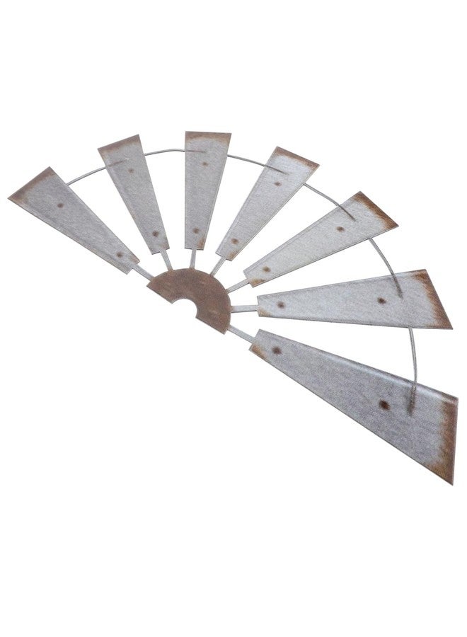 DEARMAMY Half Windmill Wall Decor 15 Inch Metal Farmhouse Wall Pendant Rustic Art for Home Shop Decoration - Image 1