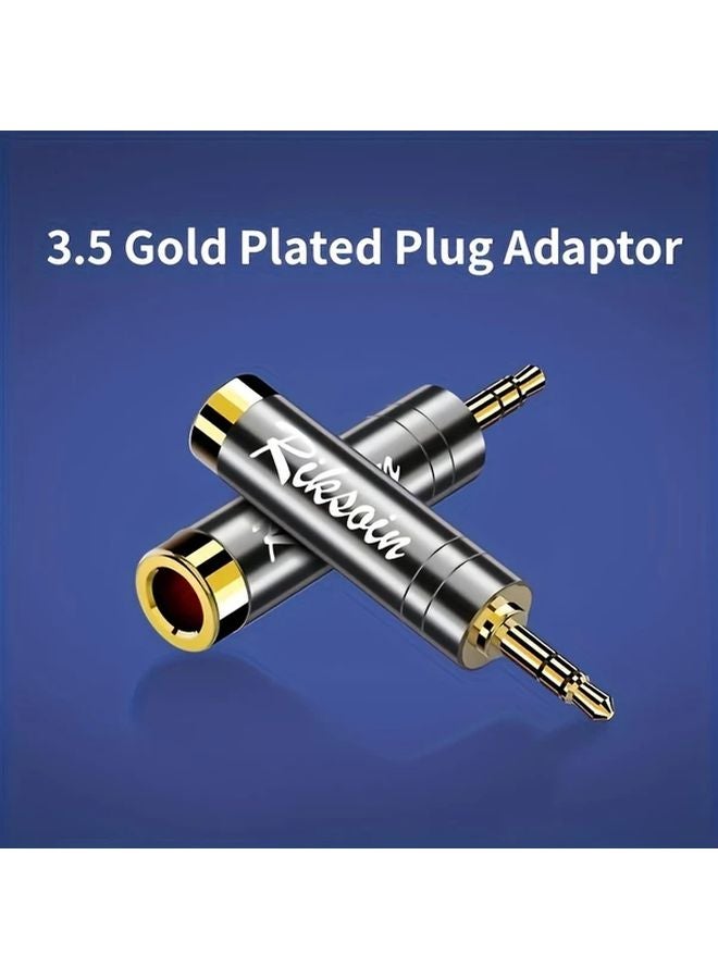 ريكسون ٢ قطعة محول مذهب من ٣.٥ ملم إلى ٦.٥ ملم مزود بميزة تقليل الضوضاء بلون رمادي معدني - Image 1