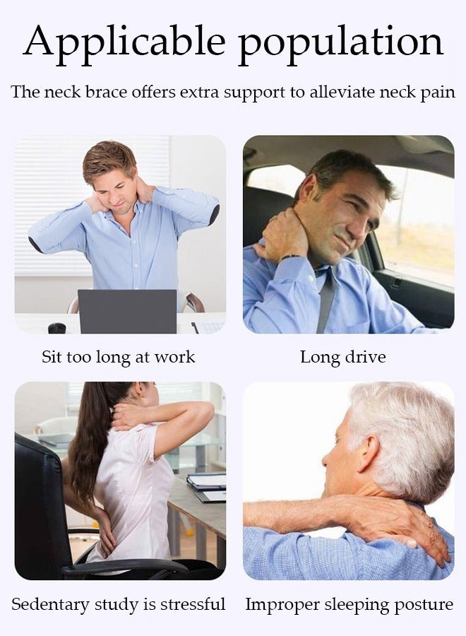 DUNISO Neck Brace for Neck Pain and Support, Neck Brace for Sleeping, Soft Neck Support Relieves Pain, Soft Neck Brace Cervical Collar, Neck Traction Device - Image 2