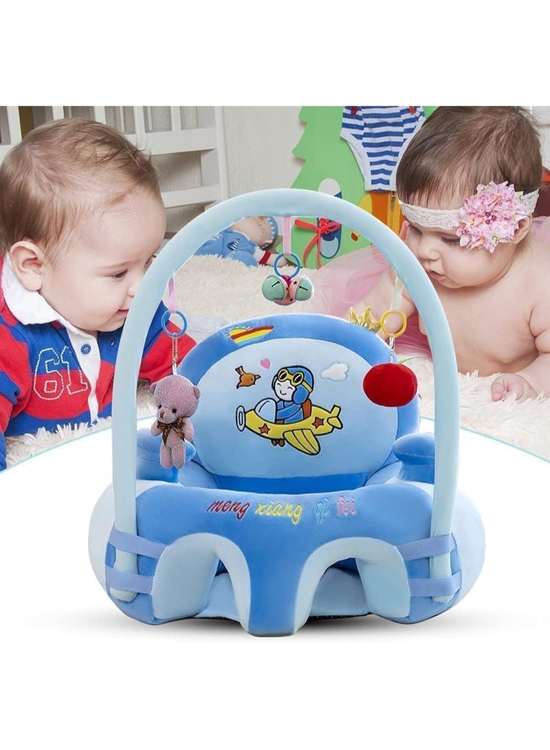 MostNow Baby Support Seat, Baby Seat Learning to Sit Sofa Chair, Soft Plush Cartoon Animals Sitting Chair Learning to Sit Cushion Seats for Infants - Image 3