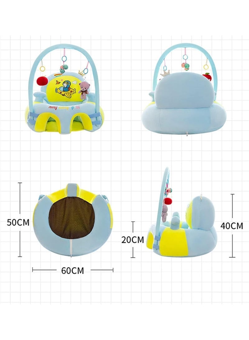 MostNow Baby Support Seat, Baby Seat Learning to Sit Sofa Chair, Soft Plush Cartoon Animals Sitting Chair Learning to Sit Cushion Seats for Infants - Image 4