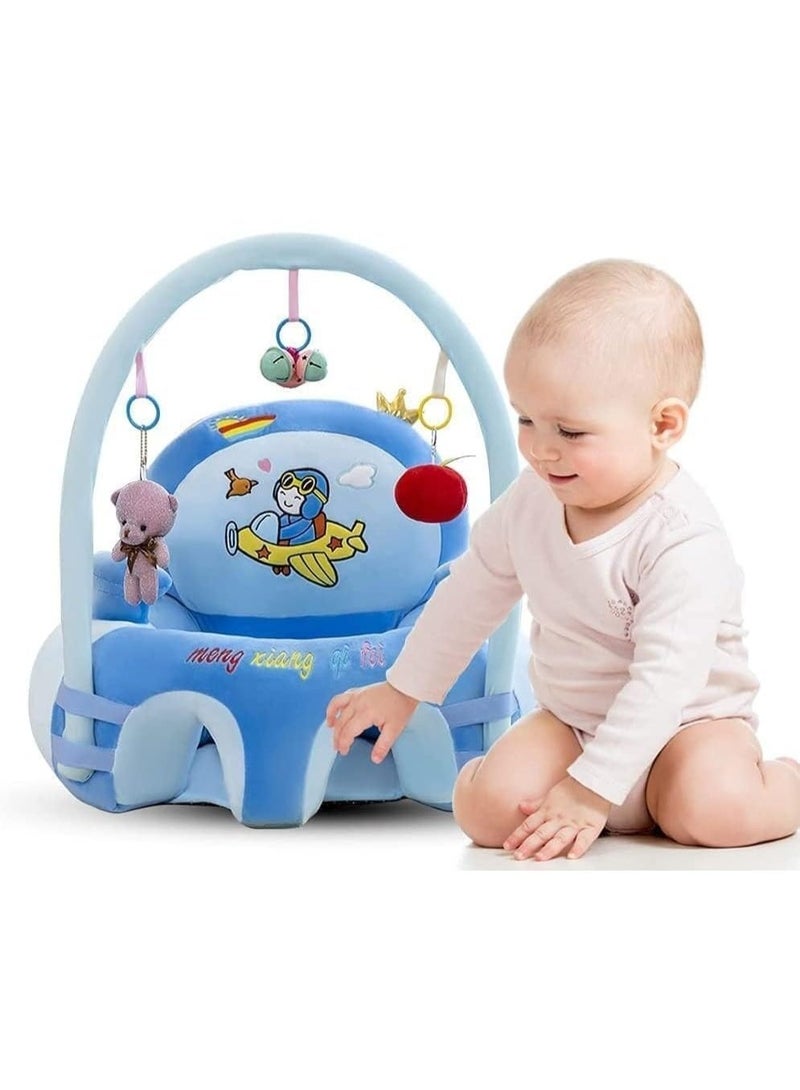 MostNow Baby Support Seat, Baby Seat Learning to Sit Sofa Chair, Soft Plush Cartoon Animals Sitting Chair Learning to Sit Cushion Seats for Infants - Image 1
