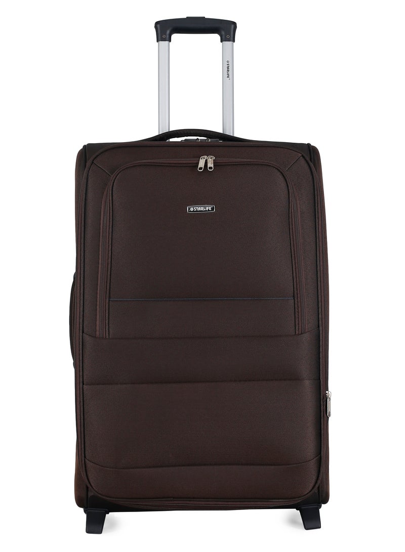 STARLIFE Set of 3 Light Weight Polyester Trolley Luggage 2 Wheels With Number Lock 20,24,28 Inches - Image 2