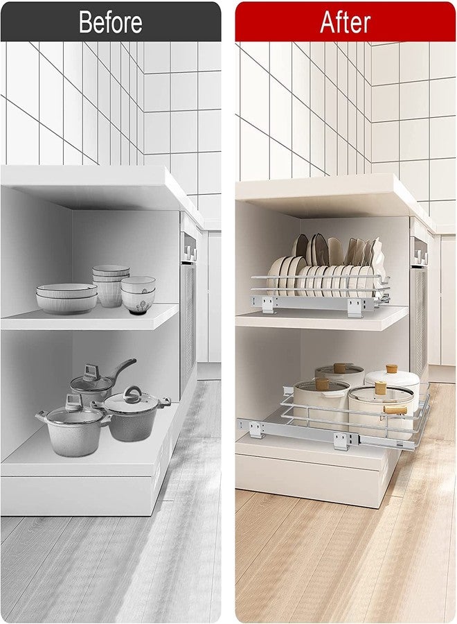 RAB Kitchen Plain Basket Stainless Steel for Modular Kitchen Drawer, Organize Multipurpose (CODE:- APPLE PLAIN, SIZE:- 17" X 22" X 4" inch, Pack of 1 PCS) - Image 4