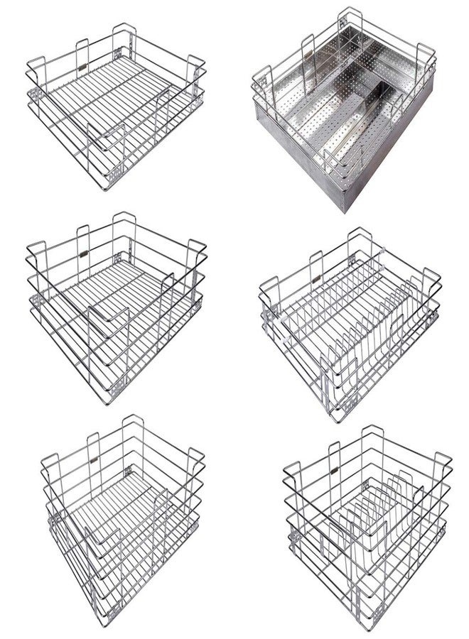RAB Kitchen Plain Basket Stainless Steel for Modular Kitchen Drawer, Organize Multipurpose (CODE:- APPLE PLAIN, SIZE:- 17" X 22" X 4" inch, Pack of 1 PCS) - Image 5