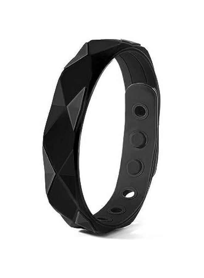 Bukela Universal Adjustable Anti-static Wristband Silicone Waterproof Anti-static Silicone Sports Bracelet for Men and Women (Black) - Image 3