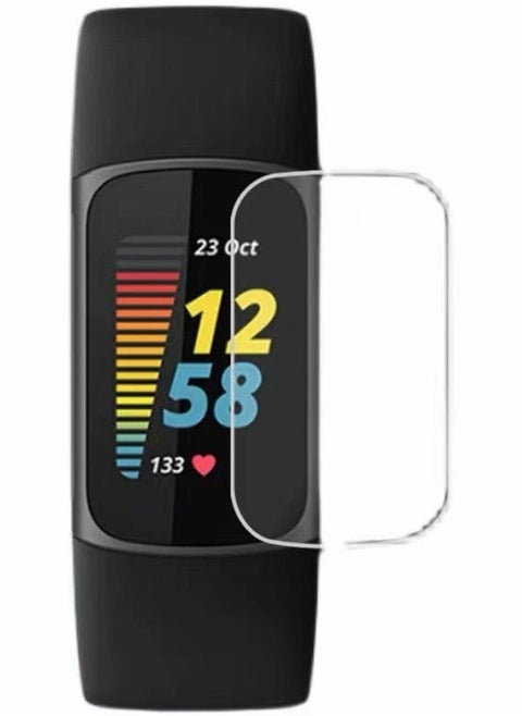 Screen Protector for Fitbit Charge 5 Screen Protector Case Friendly Accessories Flexible Full Coverage Clear TPU Film (8-Pack)