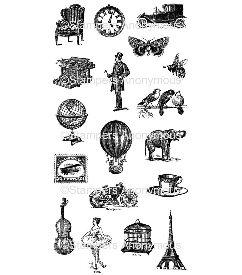 TIM HOLTZ STAMPER ANONYMOUS CLING STAMPS- THJ005 LITTLE THINGS - Image 1