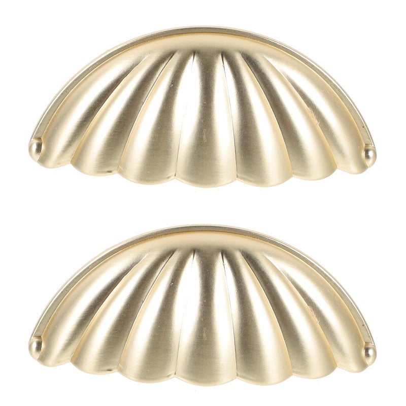 Vintage Style Gold Metal Cabinet Handles 2 Pack For Wardrobe Dresser Kitchen Drawers - Image 2