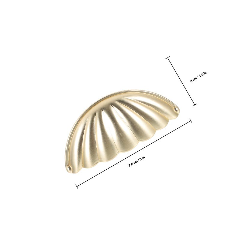 Vintage Style Gold Metal Cabinet Handles 2 Pack For Wardrobe Dresser Kitchen Drawers - Image 3
