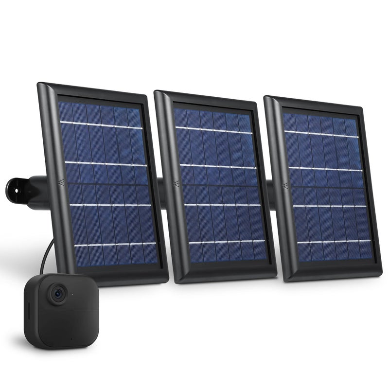 Wasserstein Solar Panel with Internal Battery - Compatible with Blink Outdoor 3/4 (3-Pack, Black) (Camera NOT Included) - Image 5
