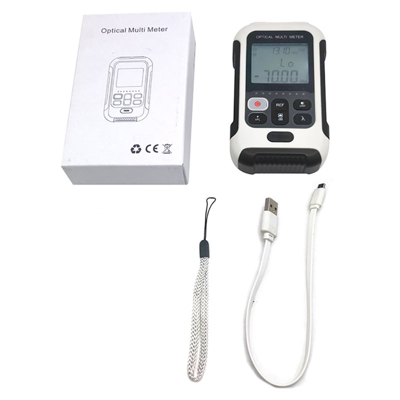 Handheld Optical Multimeter High Accuracy Rechargeable Optical Power Meter Fiber Optic Tester ‑50 to +26dBm TM570AL V15 15MW(Output Power 15MW) - Image 1
