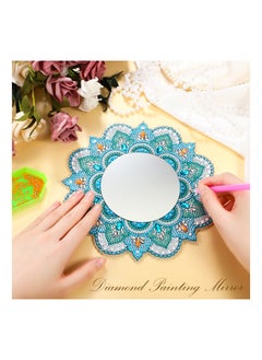 KASTWAVE Crystal Diamond Painting Mirror DIY Kit, Art Makeup Mirror, Art Crafts for Home Wall Table Decoration  - Image 5