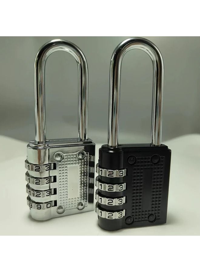 Silvery Electroplated Compact Security Code Padlock Convenient - Image 2