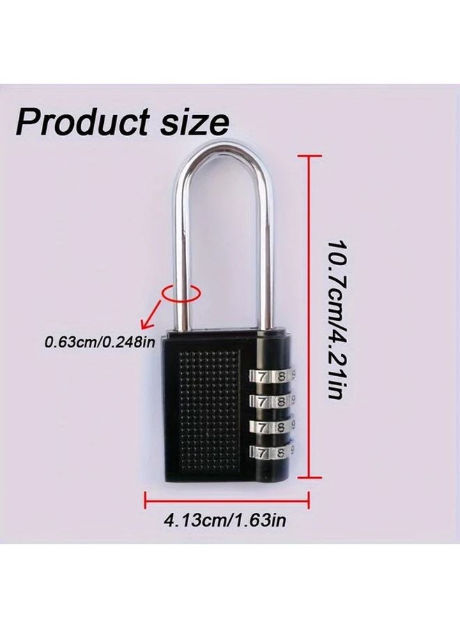 Silvery Electroplated Compact Security Code Padlock Convenient - Image 4