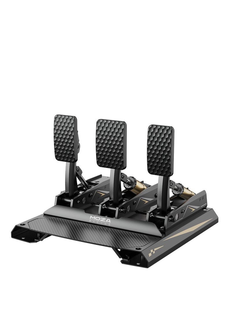 Moza Moza Racing CRP V2 Load Cell Pedals – 3-Pedal Set with 100kg Brake Force, CNC Aluminum Construction, Adjustable Positions, Compatible with Moza Ecosystem for PC Sim Racing  - Image 1
