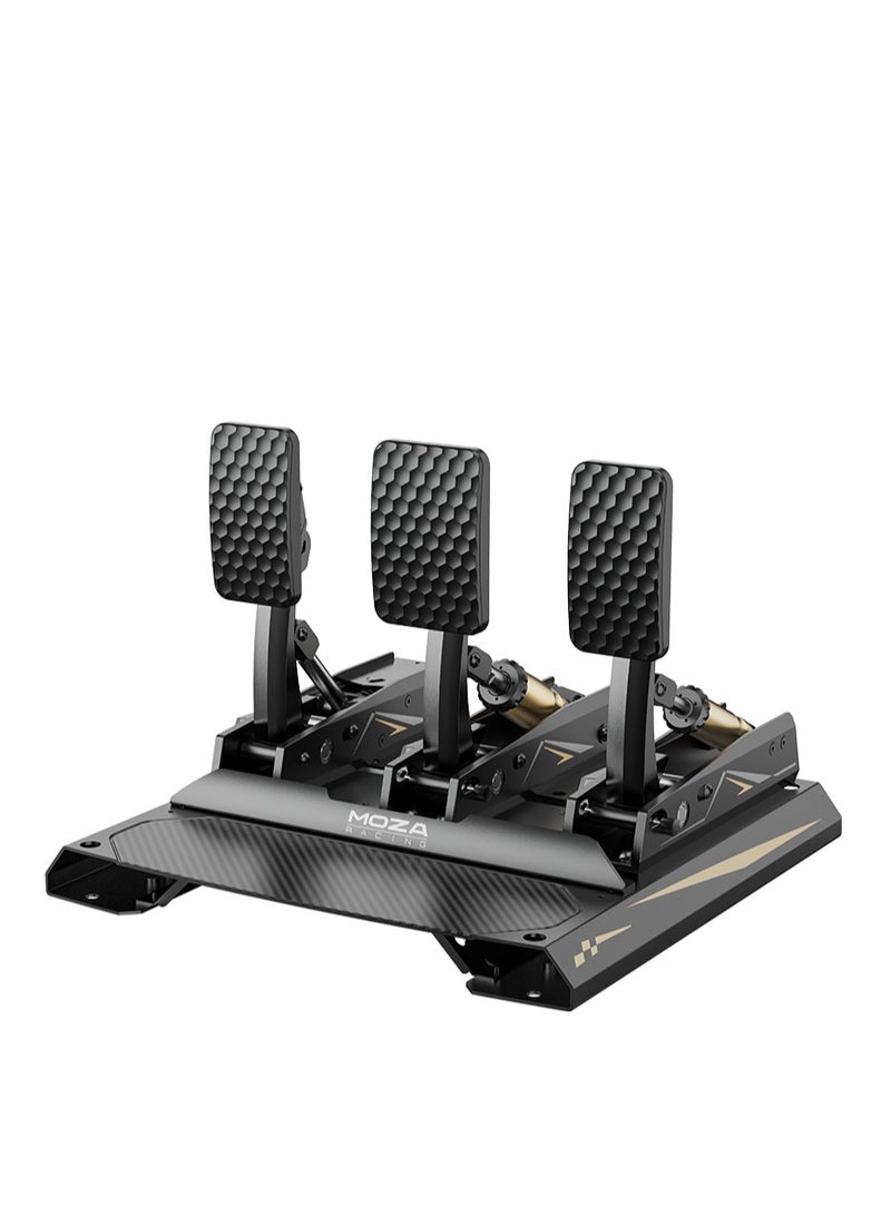 Moza Moza Racing CRP V2 Load Cell Pedals – 3-Pedal Set with 100kg Brake Force, CNC Aluminum Construction, Adjustable Positions, Compatible with Moza Ecosystem for PC Sim Racing  - Image 2