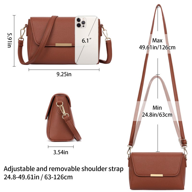 FALAN MULE Small Crossbody Bags for Women PU Leather Purses Trendy Shoulder Handbags - Image 3