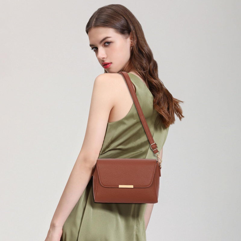 FALAN MULE Small Crossbody Bags for Women PU Leather Purses Trendy Shoulder Handbags - Image 2